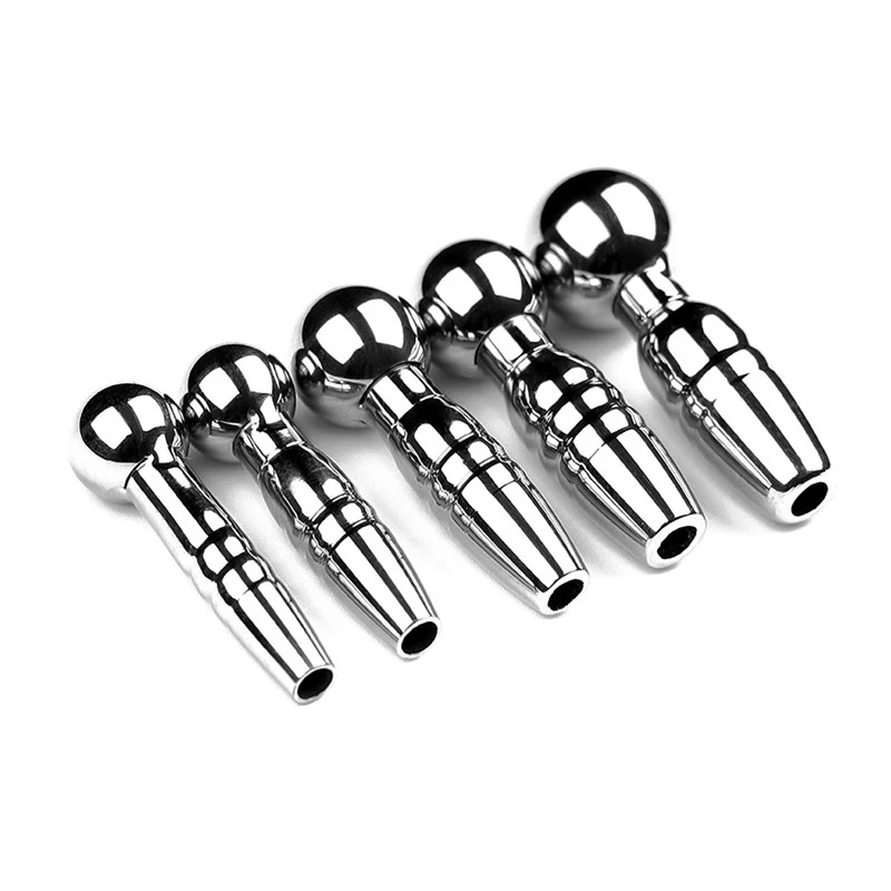 5pcs Set Metal Thread Urethral Plug Stainless Steel Male Urethral Catheter Penis Plug Sound Dilator Stimulator Sex Toy