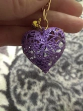 Llavero con forma de corazón de metal, reloj de metal colorido y reloj, colgante de llavero, regalo 1