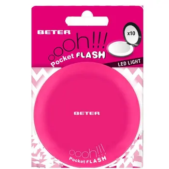 

Mirror ohh pocket flashlight with light and increase x10 fuchsia