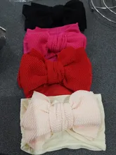 Accesorios para bebé, diadema con lazo para niña pequeña, sombrero sólido para recién nacido, tocado, banda elástica de nailon, accesorios para regalos, 2019