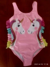 Bañador de unicornio para niña, traje de baño de una pieza, ropa de playa para niña, moda para niña 9069