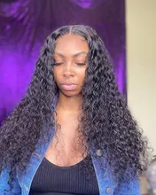 RESHINE-Peluca de pelo rizado de Mongolia, cabello humano con encaje frontal 13x4, 180%, 13x6, cierre de encaje rizado, prearrancado