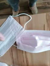 ¡En Stock! Mascarilla desechable no tejida de 3 capas, máscara facial no tejida de color, 100 Uds.