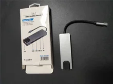Multi USB 3.0 hub type C adapter to HDMI Gigabit Ethernet Rj45 Lan for Macbook Pro Air