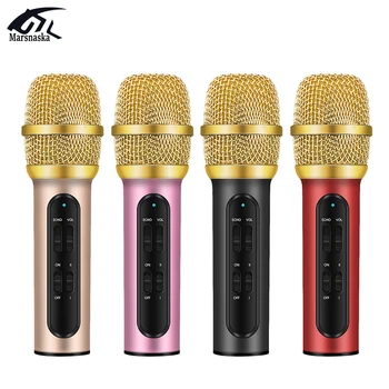 

Marsnaska USB Microphone Recording Microphone For Karaoke Condenser Microphone Sound Card Professional Mic