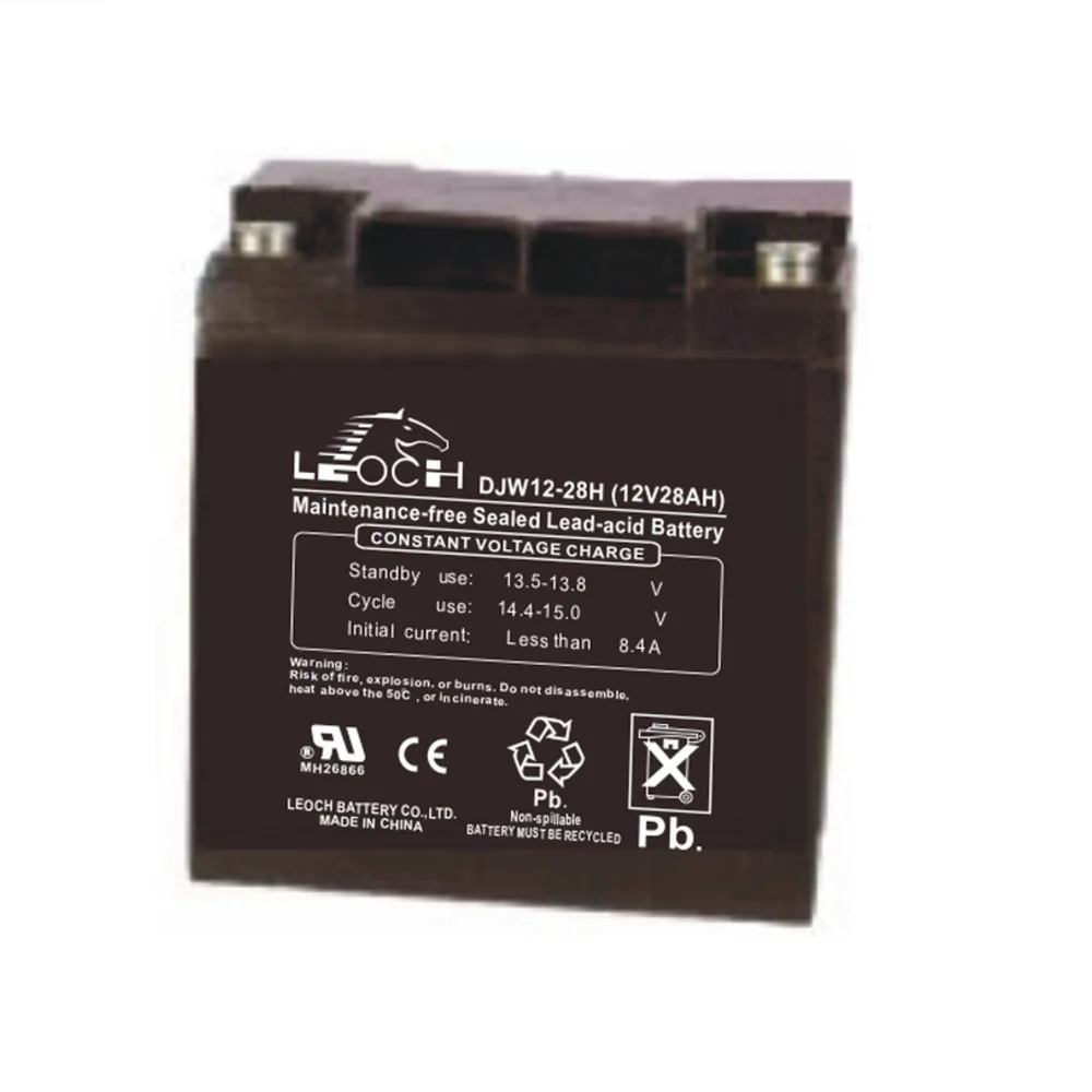 Аккумулятор LEOCH DJW12-28H 12 вольт 28 Ач (165x125x175)для систем безопасности/аварийного