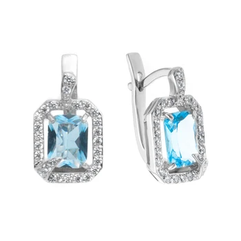 

Earrings made of silver with cubic zirconia Sint.