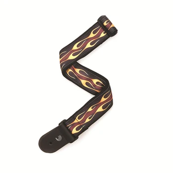 

50f09 guitar strap, hot rod flame, red, Planet Waves