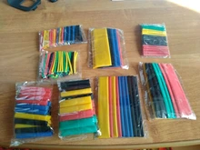 Conjunto de tubos de aislamiento de poliolefina, surtido de encogimiento de calor, Cable de Tubo termorretráctil, 164 Uds.