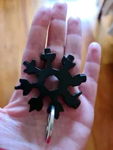 Llave de copo de nieve multifuncional 18 en 1, herramienta de acero octogonal, pequeña, Hexagonal, portátil, para campamento y supervivencia al aire libre