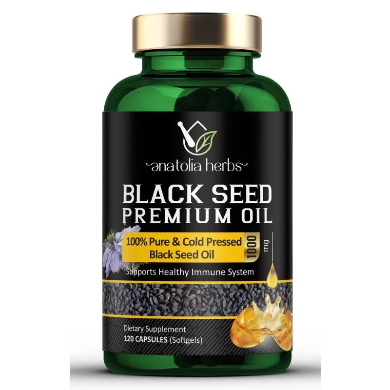 Aceite de semilla negro 100%, aceite de comino negro sin GMO, comprimido en frío, cápsulas de aceite de semilla negro, envío gratis