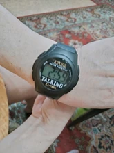 XINJIA-Reloj parlante para mujeres y hombres ciegos, pulsera de deporte informal para personas mayores o con discapacidad visible, con nuevo modo digital para dar el tiempo en italiano, árabe, ruso y coreano