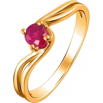 

Esthete ring with 1 ruby in red gold