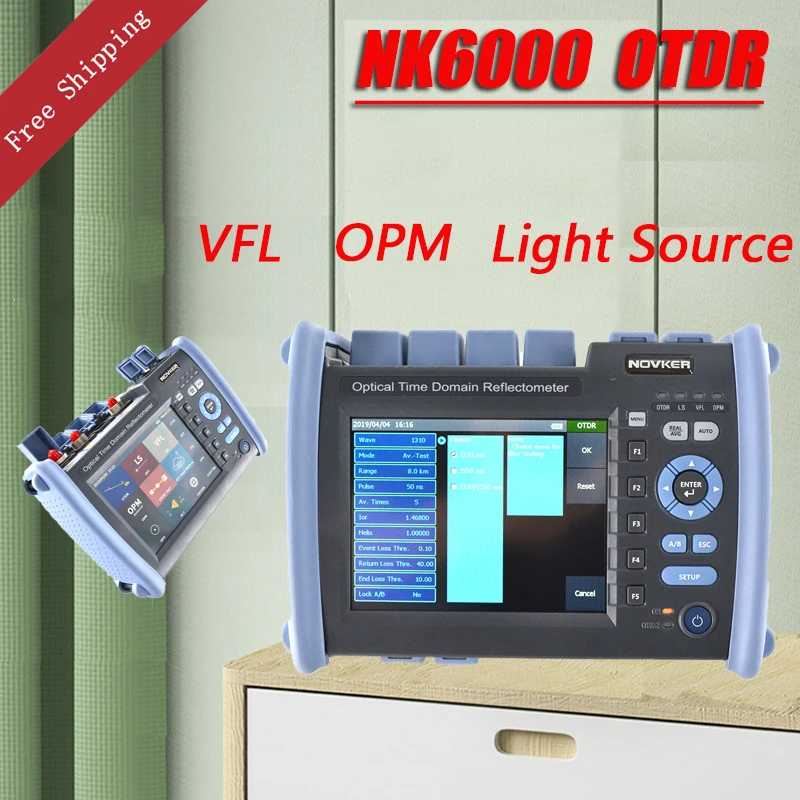 Многофункциональный тестер оптического волокна NOVKER NK6000 1310/1550/1625nm 38/35/35dB 1625 PON OTDR с