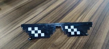 Gafas de sol Retro de 8 bits para hombre y mujer, lentes de sol pixeladas MLG, ropa de marca, Thug Life, para fiesta, de mosaico, UV400, 2020