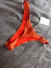 Gran oferta colorido Lunamy Bikini tangas Sexy traje de baño mujeres traje de baño Top de Bikini T-brasileño piscina Tanga chica