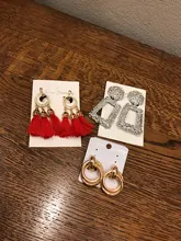 Pendientes bohemios con Clip para mujer, 8 colores, no colgante perforado, cuerda de algodón, pinza con flecos, regalo de joyería