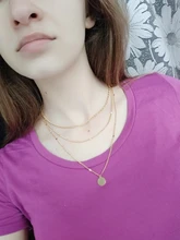 Collar vintage con cadena dorada para mujer, accesorios en capas para niña, ropa, regalos estéticos, colgante de moda 2021