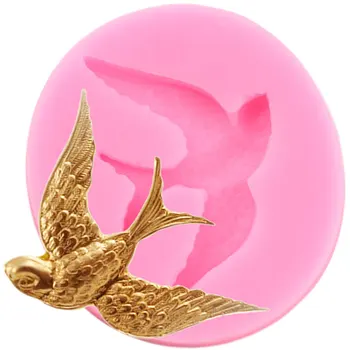 

3D Bird Silicone Mold Cupcake Topper Fondant Molds DIY Cake Decorating Tools Biscuit Polymer Clay Candy Chocolate Gumpaste Mould