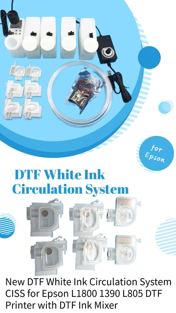 DTF/DTG White Ink Tank 250ml With Adjustable Stirrer & Timer - Compatible With Epson L1800, ET-8550, XP-15000, R1390 Printers