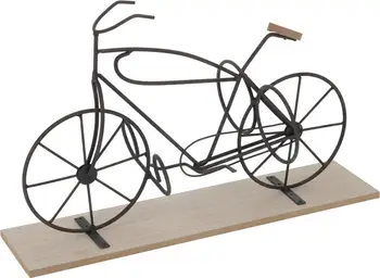 

Wine Rack decorative for 2 bottles. Manufactured in natural wood base and metal figure-forging. Dimen long 48 x High 29 x width 20