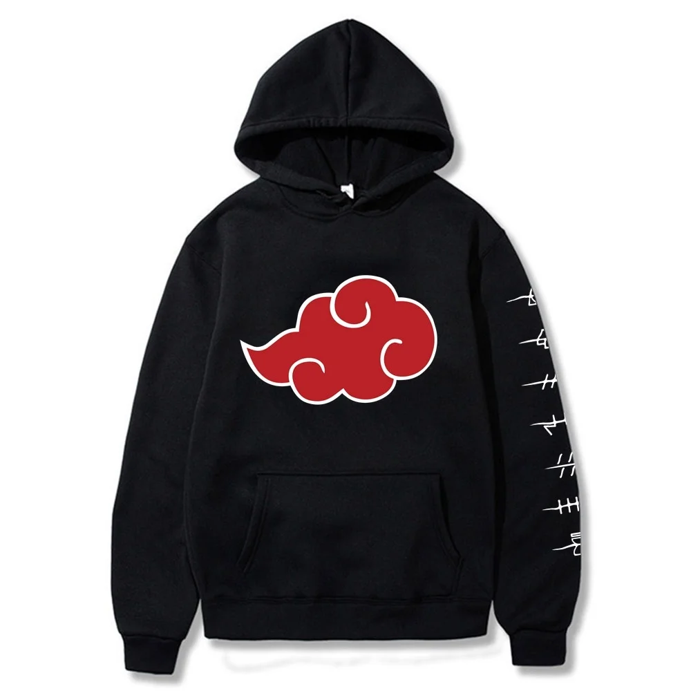 Naruto Akatsuki Cloud Symbols Pullover Hoodie Naruto Akatsuki Cloud Symbols Pullover Hoodie