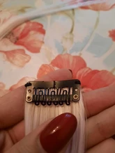 Lupu-extensiones de cabello sintético para mujer, extensiones largas y rectas de color arcoíris, resistentes al calor