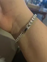 Pulsera de boda para hombre y mujer, de lujo, de 4mm, Circonia cúbica, Pulseras de tenis, cadena con diamantes de cristal, Color dorado y plateado