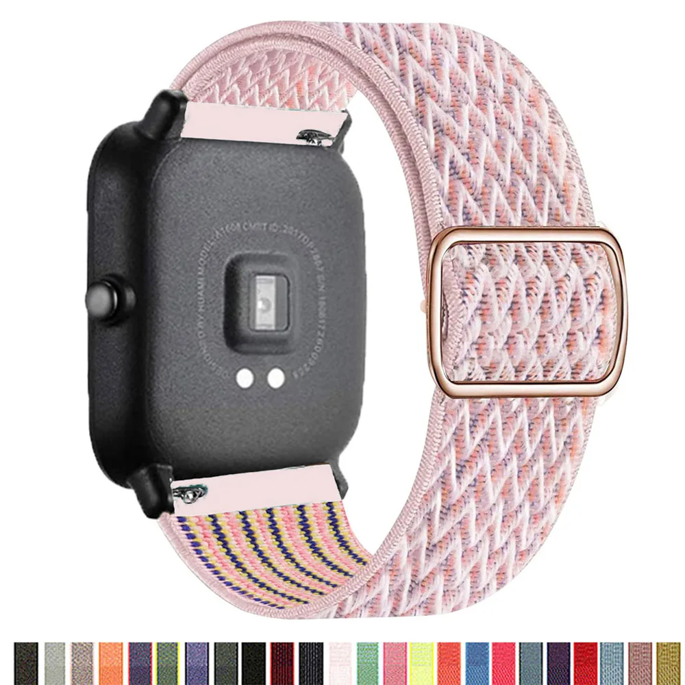 20 мм/22 мм нейлоновая петля для Amazfit GTS/2/2e/GTS2 Mini/GTR 42 мм/47 мм/GTR2/2e S/U регулируемый