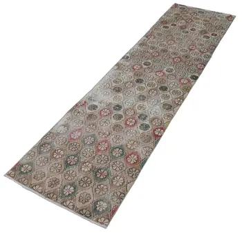 

66x284 Cm Multicolor Handmade Overdyed Runner Rug-2x9 Ft