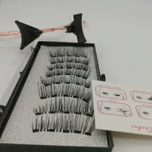 Pestañas postizas magnéticas 3D, 5 imanes, 4 pares, hechas a mano, naturales, de visón Artificial, con pinzas