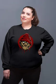 

Angemiel Wear Badboy Monkey Black Women Sweatshirts
