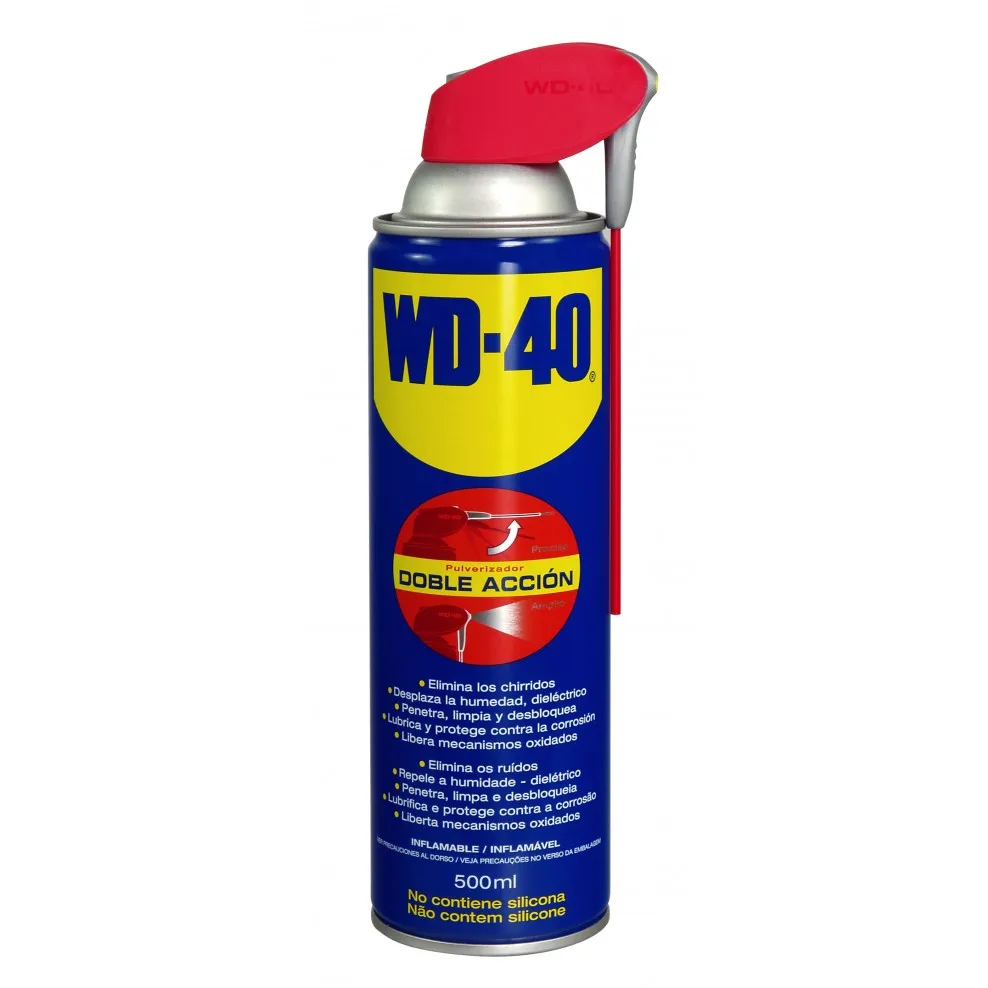 WD40 Lubricante Multi-Uso Doble Acción, Spray 500ml