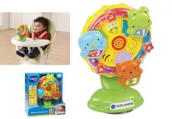 

VTech-Treadmill Musical rattle with suction cup & light sound teaches Vocabulary, animals and Colores para bebe Boys regalos20x21.5cm