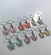 Flatfoosie 10 unids/set lindo mariposa accesorios de la joyería de moda colgante multicolores joyas DIY collares y gargantillas pendientes