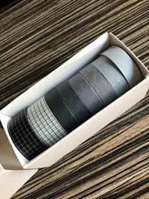 8 unidades/juego de cinta Washi de Color sólido, cinta adhesiva decorativa Kawaii, cinta adhesiva para diario de recortes, cinta de papelería