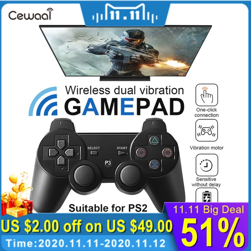 For Sony Ps3 Controller Bluetooth Wireless Gamepad For Play Station 3 Joystick Console For Dualshock 3 Controle For Pc Gamepads Aliexpress