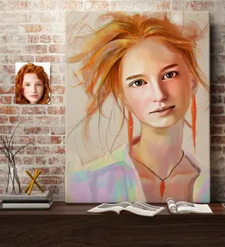 

Personalized Women 'S Artistic Portrait Design Canvas Table 50x70cm-5