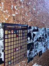 Decoración de la parte superior del hogar, póster de Anime rascador, lista de cubo de Anime, iconos artísticos prémium, gran regalo para los fanáticos del Anime, 100