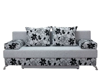 

Sofa evroknizhka Euro Light chenille gray flowers