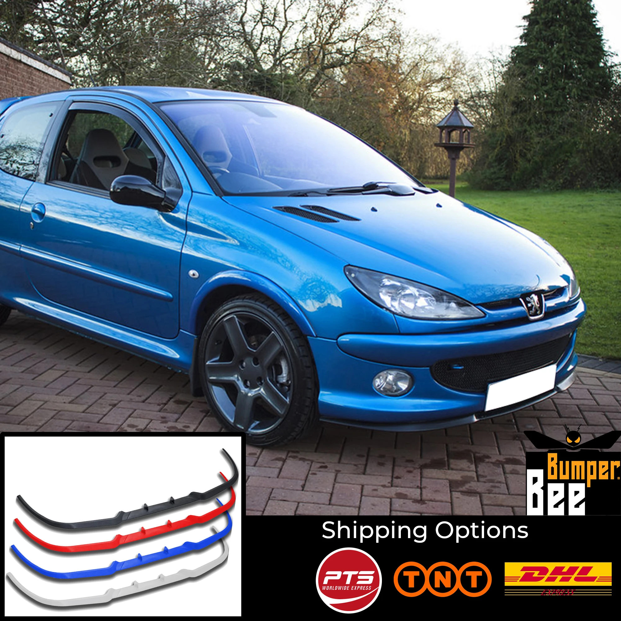For PEUGEOT 206 CUPRA R FRONT SPOILER BUMPER LIP Euro Spoiler Lip Universal 3 pcs Body Kit | Автомобили и мотоциклы