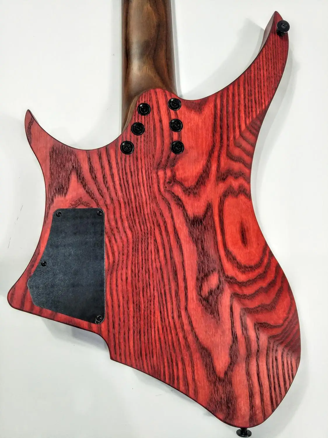 GOC Materia 3.ECO 7 Струнная красная безголовая гитара электрогитара(25,5-2" масштаб)-античная отделка