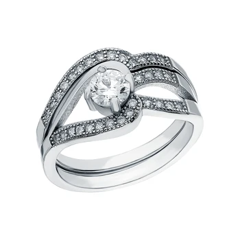 

Silver ring with cubic zirconia sunlight sample 925