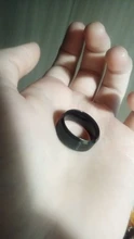 Anillo de acero inoxidable negro para hombre y mujer, joyería con abalorio, 2017
