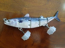 Swimbait-señuelo de atún de 4 secciones, 15cm, 31g, muestra gratis, Señuelos de pesca de lubina articulados duros para agua salada y dulce