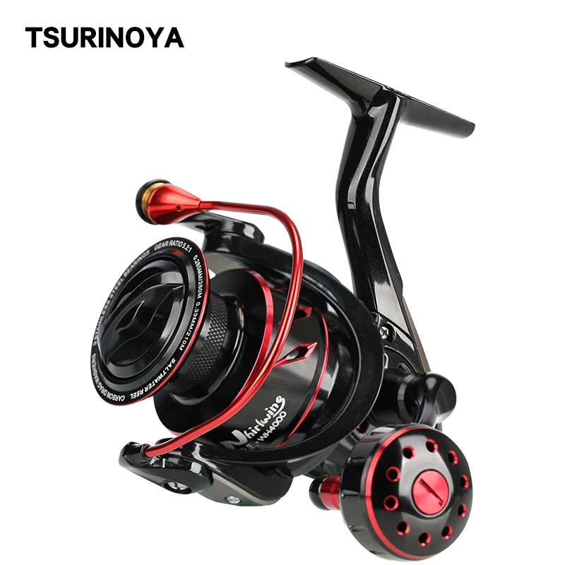 Спиннинговая катушка TSURINOYA для рыбалки WHIRLWING 800 1000 2000 3000 4000 5000 универсальная