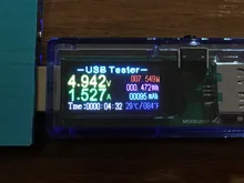 Probador USB U96, voltímetro Digital de CC, amperímetro, cargador tipo batería externa, indicador, medidor de corriente de voltaje, detector + carga + cocodrilo