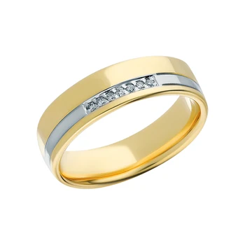 

Gold wedding ring with diamonds sunlight sample 585