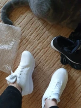 Deporte Zapatos de las mujeres de malla respirable para caminar mujeres zapatillas de deporte blanco cómodo zapatillas casuales a la moda Chaussure Femme