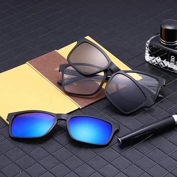 

FC optics Polarized Car Night Vision 4 color Clip on Driving magnet Glasses Copper Sunglasses Auto Accessories